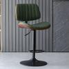 CraftThink Counter Stool, Upholstered Barstools Swivel Cafe Bar Stool with Adjustable Counter Height for Indoor Shop bar Home- Set of 6 Bar Stool (22.5"-30.5" H) Blackish Green view 2