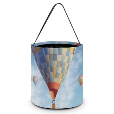 LFDSPYJE Halloween Trick Or Treat Bag Hot Air Balloon Candy Bag Halloween Tote Bag Goody Bucket Reusable Grocery Bags for Halloween Party Favor Supplies 7.9x7.9x8.3 Inch