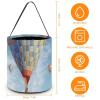 LFDSPYJE Halloween Trick Or Treat Bag Hot Air Balloon Candy Bag Halloween Tote Bag Goody Bucket Reusable Grocery Bags for Halloween Party Favor Supplies 7.9x7.9x8.3 Inch view 2