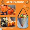 LFDSPYJE Halloween Trick Or Treat Bag Hot Air Balloon Candy Bag Halloween Tote Bag Goody Bucket Reusable Grocery Bags for Halloween Party Favor Supplies 7.9x7.9x8.3 Inch view 3