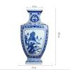 FENOKD Vases for Decor China Hand Vase Office Decoration Ornaments for Living Room Ceramic Vase Chinese Art 43Cm*22Cm view 2