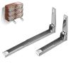 2x Kitchen Stainless Steel Universal Wall Mounted Microwave Brackets, Microwave Oven Bracket Sturdy Foldable Stretch Wall Mount Rack Shelf view 2