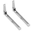 2x Kitchen Stainless Steel Universal Wall Mounted Microwave Brackets, Microwave Oven Bracket Sturdy Foldable Stretch Wall Mount Rack Shelf view 3