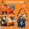 LFDSPYJE Halloween Trick Or Treat Bag Animal Face Pattern Candy Bag Halloween Tote Bag Goody Bucket Reusable Grocery Bags for Halloween Party Favor Supplies 7.9x7.9x8.3 Inch view 3