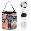 LFDSPYJE Halloween Trick Or Treat Bag Animal Face Pattern Candy Bag Halloween Tote Bag Goody Bucket Reusable Grocery Bags for Halloween Party Favor Supplies 7.9x7.9x8.3 Inch view 4