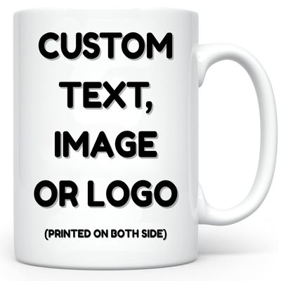xzdesign Personalized Coffee Mug Custom Picture Text or Logo Ceramic Mugs Customized Gift for Men & Women Taza Personalizada with Photo and Words (11 OZ)