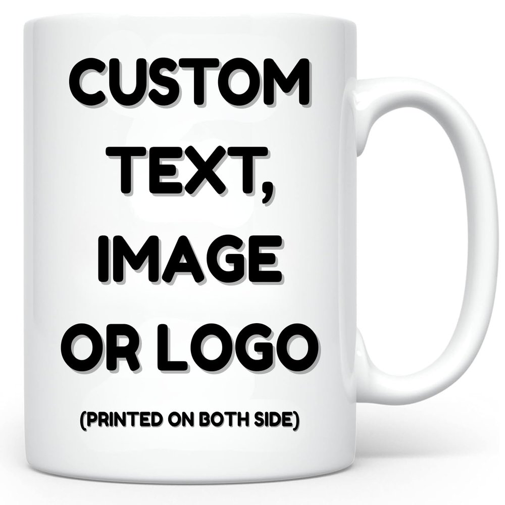 xzdesign Personalized Coffee Mug Custom Picture Text or Logo Ceramic Mugs Customized Gift for Men & Women Taza Personalizada with Photo and Words (11 OZ)