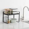 Jeanoko Adjustable Kitchen Cabinet Organizers, Simple Multifunctional Storage Rack Organizer with Adjustable Shelf, for Kitchen and Office view 2