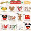 24 Pcs Christmas Decorations with Golden Fine Threads, Wooden Mouse Ornaments for Holiday Christmas Trees Hanging Party Decorations for Tree Home Fireplace (Red) view 2