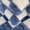 EDVKLNG Milk Velvet Checkered Bedding Mattress Cover,Luxury Fuzzy Flannel Fluffy Mattress Twin Bed Non-Slip Protector,Milk Velvet Mattress Covers Fitted Velvet Plush Sheet (Grey,Pillow case*2) view 3