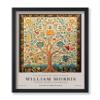Monem Art William Morris Poster - Tree of Life Print - Textile Design - Botanical Print - Exhibition Piece - Tree Art - Floral & Aesthetic Design - Living Room or Office Decor - 8x10 Black Framed view 1