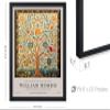 Monem Art William Morris Poster - Tree of Life Print - Textile Design - Botanical Print - Exhibition Piece - Tree Art - Floral & Aesthetic Design - Living Room or Office Decor - 8x10 Black Framed view 2