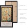 Monem Art William Morris Poster - Tree of Life Print - Textile Design - Botanical Print - Exhibition Piece - Tree Art - Floral & Aesthetic Design - Living Room or Office Decor - 8x10 Black Framed view 3