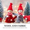 WOFASHPURET 12 Pcs Mini Christmas Scarf, Red and White Stripes Knit Scarves for Wine Bottle, Doll, Party Ornament, Home Decoration Accessory view 4