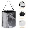 LFDSKCBR Halloween Candy Bucket White Tiger in The Snow Printing Halloween Candy Basket with Handles Cute Polyester Candy Tote Buckets Halloween Bakset Reusable for Halloween Supplies view 4