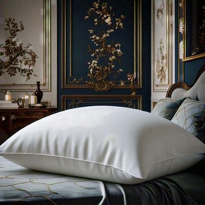 Continental Bedding Luxury Down, 100% Polish Goose Down Pillow, White, Standard