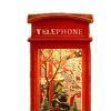 Snow Globe Lantern Christmas Ornament Cute Telephone Booth Design Luminous Decoration for Bar KTV (Christmas Tree) view 4