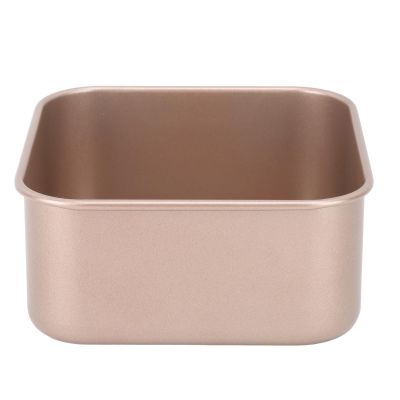 Baking Pans Set Nonstick Deep Oven Tray Rectangle Cake Sheet Bakeware Bread Carbon Steel Bake Roasting Pan Square Stick Proof Stackable for Barbecue Gold (S (30-59cm / 11.81-23.23in))
