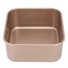 Baking Pans Set Nonstick Deep Oven Tray Rectangle Cake Sheet Bakeware Bread Carbon Steel Bake Roasting Pan Square Stick Proof Stackable for Barbecue Gold (S (30-59cm / 11.81-23.23in)) view 4