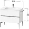Duravit Sivida SV46510BD550000 Vanity Unit with 2 Drawers 810 x 477 x 592 mm Matte Diamond Black Matt Oak view 3