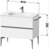 Duravit Sivida SV46510BD550000 Vanity Unit with 2 Drawers 810 x 477 x 592 mm Matte Diamond Black Matt Oak view 4
