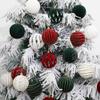 12Pcs Christmas Ball Ornaments, 6CM Ball Tree Decorations Holiday Wedding Party Hanging Decor Red and White Christmas Ball Ornaments(B) view 2