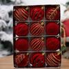 12Pcs Christmas Ball Ornaments, 6CM Ball Tree Decorations Holiday Wedding Party Hanging Decor Red and White Christmas Ball Ornaments(B) view 4