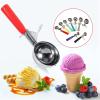 Practical Stainless Steel Fruit Ice Cream Scoop Spoon With Plastic Handle Kitchen Tool Hot Stainless Steel Scoop(Black) view 2