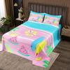 Manfei Hawaii Summer Kids Bedspread Twin Size,Surfboard Surfing Sports Ocean Beach Coverlet Set,Girls Women Room Decor,Watermelon Tropical Fruit Quilted Coverlet,Pink Bedding Quilt,1 Pillowcase view 1