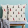 CXMEIFLY Christmas Pillow Covers 16x16 Inch Set of 2 Red Grey Christmas Tree Decor Throw Pillows Winter Xmas Holiday Outdoor Cushion Cases for Couch Bed Decorations view 2