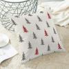 CXMEIFLY Christmas Pillow Covers 16x16 Inch Set of 2 Red Grey Christmas Tree Decor Throw Pillows Winter Xmas Holiday Outdoor Cushion Cases for Couch Bed Decorations view 4