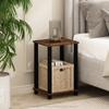 Furinno Simplistic Night Stand, 2-Tier Small Nightstand with Open Shelf, Toolless Assembly Bedside Table, End Table, Side Table, for Bedroom, Living Room, Amber Pine view 1