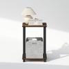 Furinno Simplistic Night Stand, 2-Tier Small Nightstand with Open Shelf, Toolless Assembly Bedside Table, End Table, Side Table, for Bedroom, Living Room, Amber Pine view 4