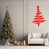 Christmas Tree with Star Metal Wall Art - Modern Holiday Decor for Home, Office, and Living Room - Festive 3D Metal Christmas Wall Decoration (Red, 24x16 inches) view 2