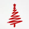 Christmas Tree with Star Metal Wall Art - Modern Holiday Decor for Home, Office, and Living Room - Festive 3D Metal Christmas Wall Decoration (Red, 24x16 inches) view 3