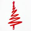 Christmas Tree with Star Metal Wall Art - Modern Holiday Decor for Home, Office, and Living Room - Festive 3D Metal Christmas Wall Decoration (Red, 24x16 inches) view 4