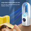 Pssopp Bladeless Tower Fan, Modern Ultra Quiet Standing Portable Fan Cooling Fan Desk Air Conditioning for Bedroom Baby Room Living Room Office (Blue) view 3