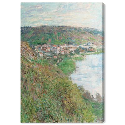 Art Remedy Monet-View Of Vetheuil Classic Monet Art Prints Canvas Wall Art, Gallery Wrapped, 16"x24"
