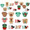 12pcs Christmas Tree Decorations Ornaments, Xmas Mouse Peppermint Candy Silicone Ornaments Hanging Pendant with Ropes for Christmas Tree Winter Holiday Party Crafts Stocking Stuffers Wreath Decor view 1
