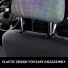 Reflective Square Print Universal Car Headrest Covers,Custom Headrest Covers for Cars, Fit for Front Seats view 4