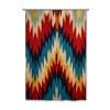Madcolitote Chinoiserie Style Orange and Blue Shower Curtain 48x72in Asian Ikat Bathroom Shower Curtain Modern Shower Curtain Stall Shower Curtain Polyester Shower Curtain Set with Hooks view 1