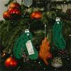 ASKJDT Christmas Pickle Money Holder OrnamentChristmas Tree Ornaments2024 New Unique Wooden Christmas Tree Cash Holders with BlessHappy Santa Money Dispenser for Family Friends (4pcs) view 4