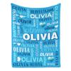 JOYXBUY Personalized Blanket and Throw - Customized Name Blanket for Kids Adult - Custom Blankets for Girls Boys - Monogrammed Blankets Gifts for Women Men view 1