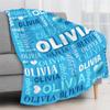 JOYXBUY Personalized Blanket and Throw - Customized Name Blanket for Kids Adult - Custom Blankets for Girls Boys - Monogrammed Blankets Gifts for Women Men view 2