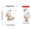 Bear Wall Sticker Bear Sleeping on The Moon Nursery Sticker Decal Wall Art for Kids Room Decor Cute Bears Wall Decals view 2