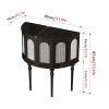 YHWKGZ Sofa Table, Retro semi-Circular Console Table, Living Room entryway Table, Shelf Decoration Cabinet Couch Table, Suitable for Entrance/Living Room/Corridor(Black) view 2