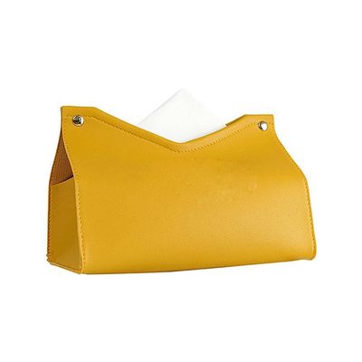 GHJUMKFDF Pu Leather Desk Top Tissue Box, Moisture Resistant Pumping Paper Box, Napkin Holder Storage Box/Red