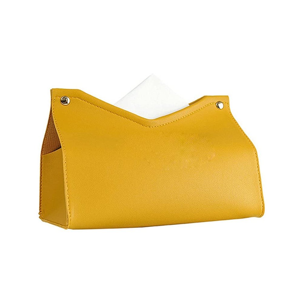 GHJUMKFDF Pu Leather Desk Top Tissue Box, Moisture Resistant Pumping Paper Box, Napkin Holder Storage Box/Red