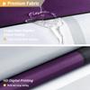 BTTN Stall Fabric Shower Curtain - 54 x 78 Inches Long Geometric Waterproof Cloth Shower Curtain Set with 10 Plastic Hooks, Narrow Hotel Modern Abstract Polyester Shower Curtains for Bathroom - Purple view 3