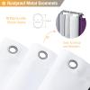BTTN Stall Fabric Shower Curtain - 54 x 78 Inches Long Geometric Waterproof Cloth Shower Curtain Set with 10 Plastic Hooks, Narrow Hotel Modern Abstract Polyester Shower Curtains for Bathroom - Purple view 4